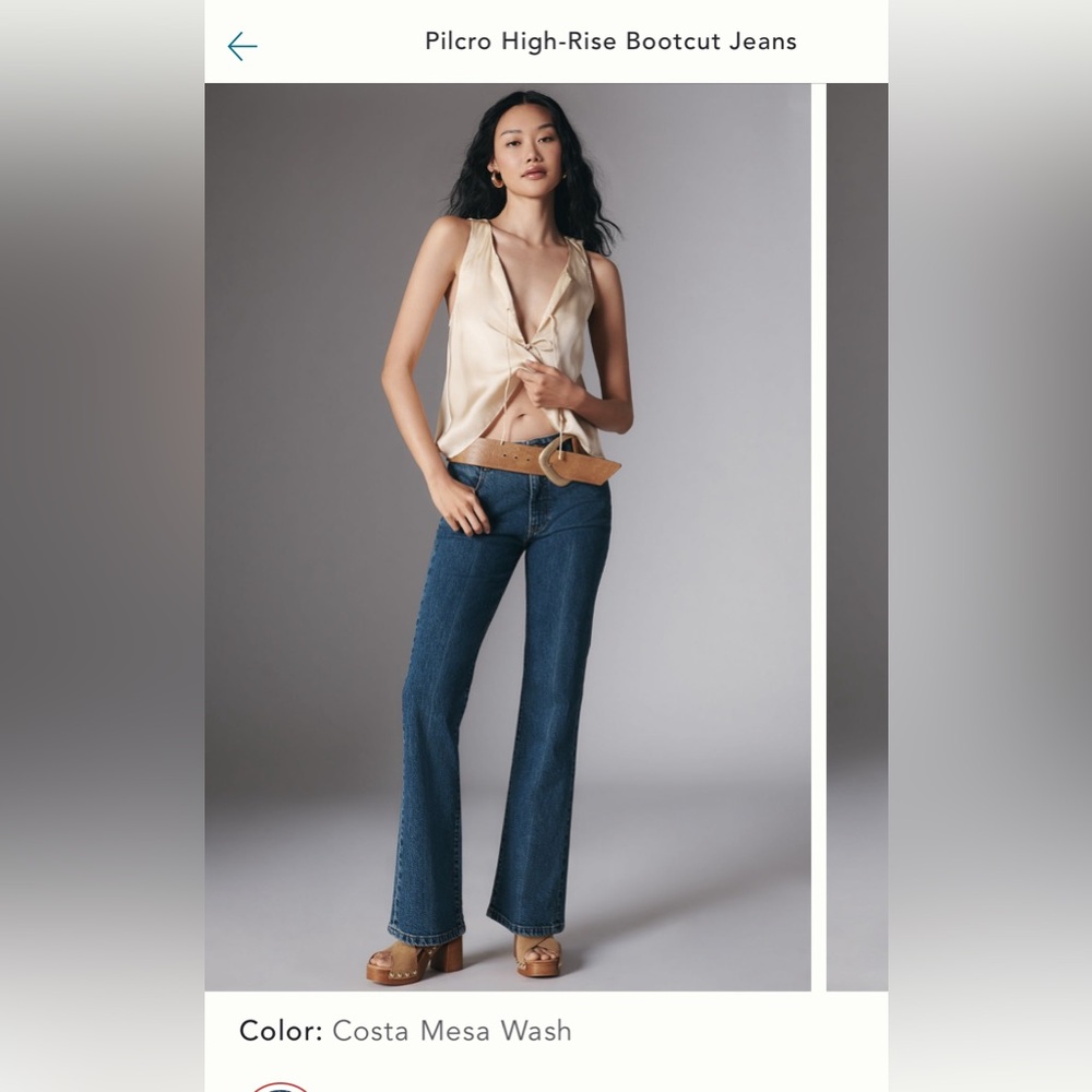 NWT Pilcro High-Rise Bootcut Jeans Costa Mesa Wash